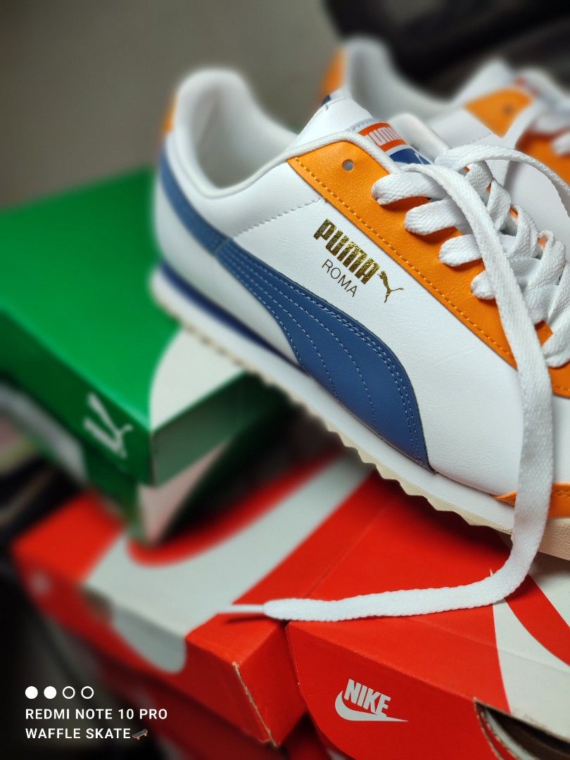 Original Brand New PUMA ROMA BASIC WHITE PUMPKIN