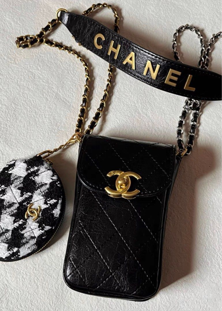 New CHANEL VIP Gift Phone Bag/Pouch and small coin tweed purse