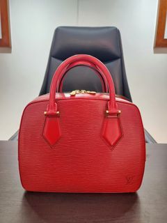 Date Code & Stamp] Louis Vuitton Sablons Handbag Red Epi Leather