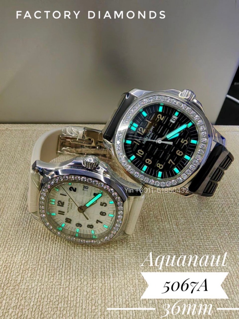 Patek Philippe Aquanaut 5067A 36mm factory diamond black color