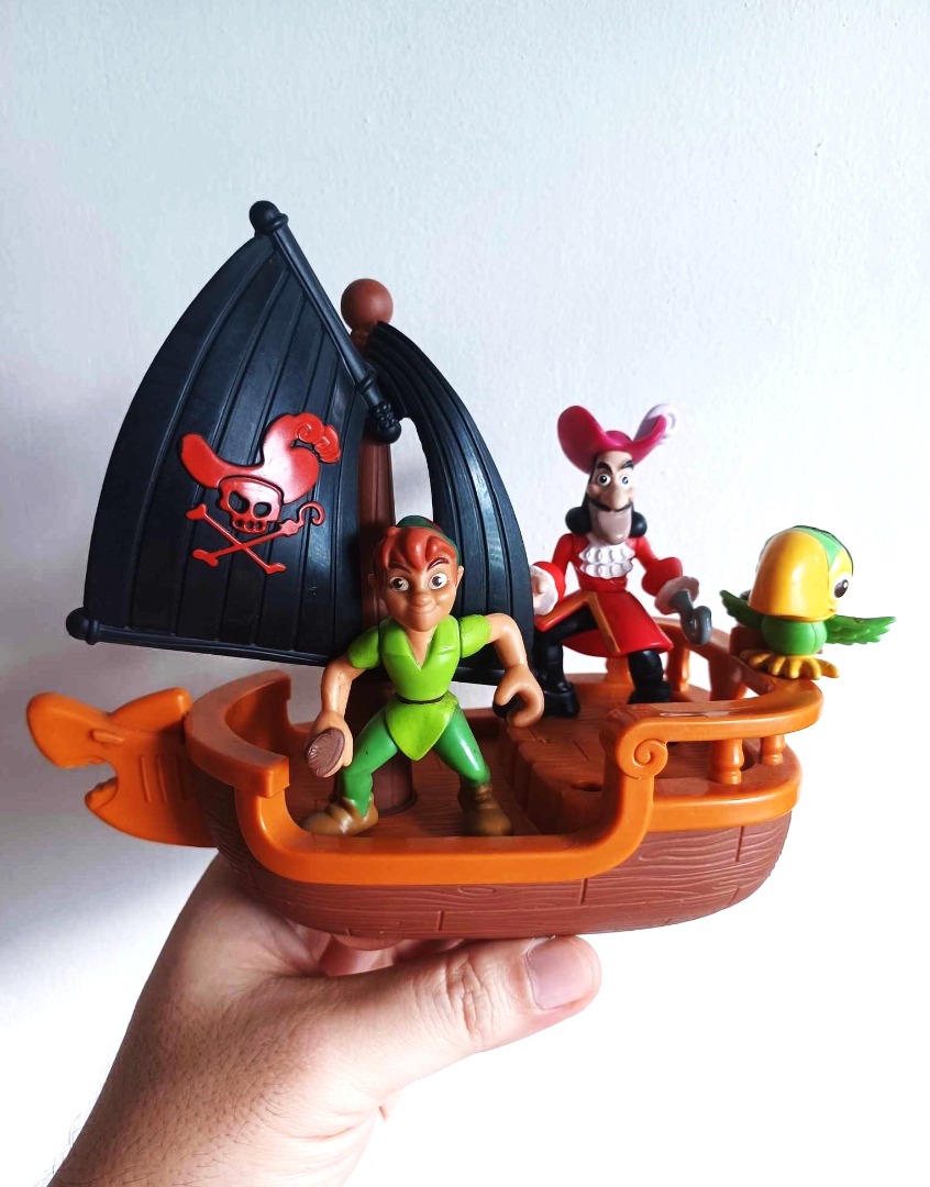 Disney Peter Pan Bean Bag Complete Set With Peter Pan, Captain