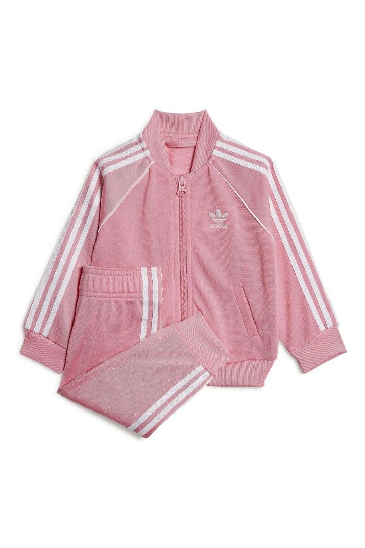 Pink toddler adidas tracksuit hot sale