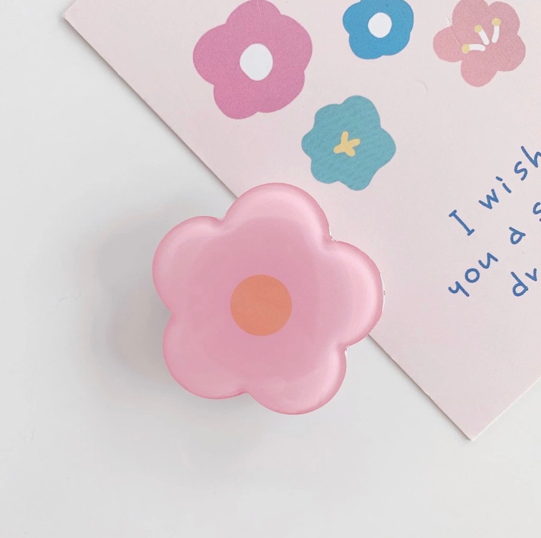 pink jelly flower pop socket, Mobile Phones & Gadgets, Mobile & Gadget ...