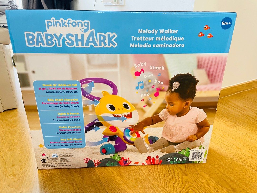 Pinkfong Babyshark Musical Walker Babies Kids Infant Playtime