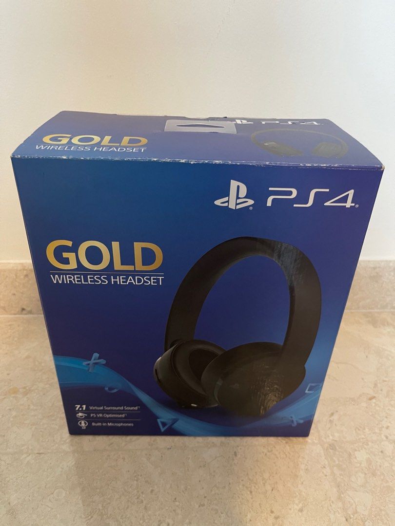 PlayStation PS4 GOLD Wireless Headset Audio Headphones