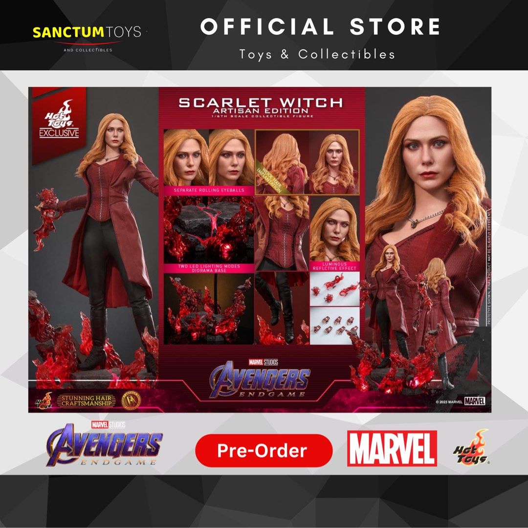 P.O. Hot Toys Artisan Series DX36AE Avengers Endgame 1 6th Scarlet Witch Collectible