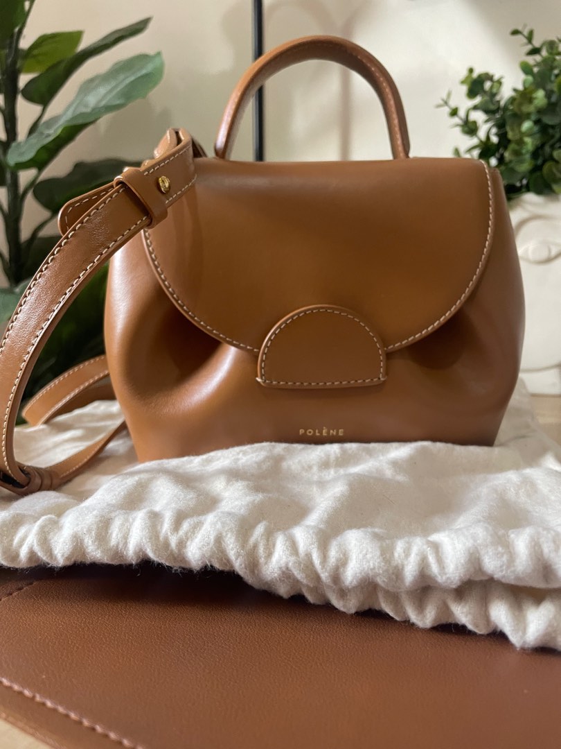 Polene Numero Un Nano Tan Textured Leather, Luxury, Bags & Wallets on  Carousell