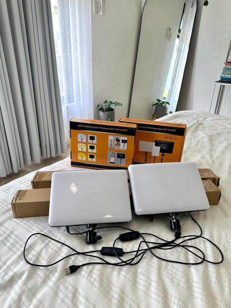 Professional Lighting (Category: Electrical, Adaptors & Sockets) located in Taytay. Submitted by dreamcatchers.ph (Listing ID 1259108545, Image 1). Description: 10 inches unused back professional led light for vlogging and make-up or online selling. Unused opened for testing only! Malakas ang ilaw. Adjustable color and brightness..