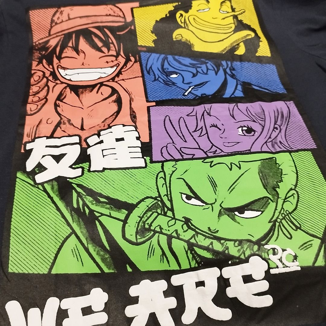 Pull&Bear STWD One Piece Classic Straw Hat Crew Anime Tshirt(Large