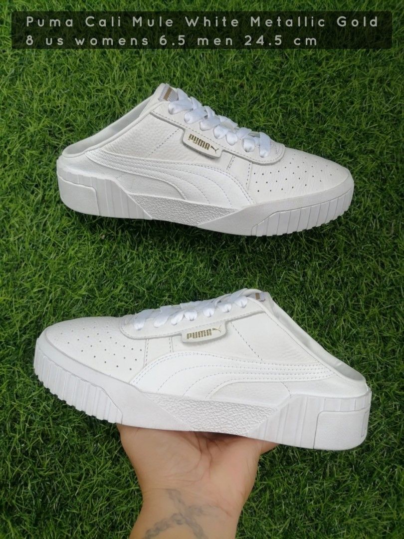 Puma cali best sale white and gold
