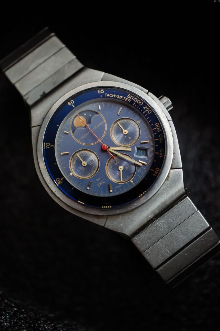 Rare IWC Porsche Design Chronograph Moonphase Ti (Category: Luxury Watches) located in Marikina City. Submitted by collectiblewatchesmanila (Listing ID 1259196919, Image 1). Description: Introducing the IWC Porsche Design Chronograph Moonphase Ti – a masterpiece born from the collaboration of two iconic brands, IWC and Porsche. Crafted with precision and innovation, this timepiece is the embodiment of cutting-edge design and exquisite engineering