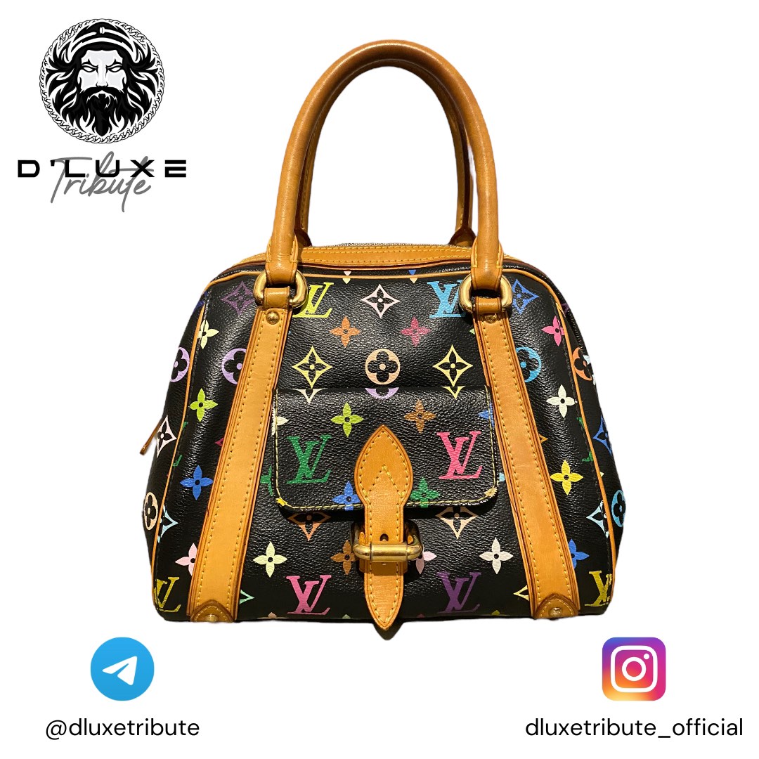 Lv black multicolor monogram canvass priscilla bag, Luxury, Bags & Wallets  on Carousell