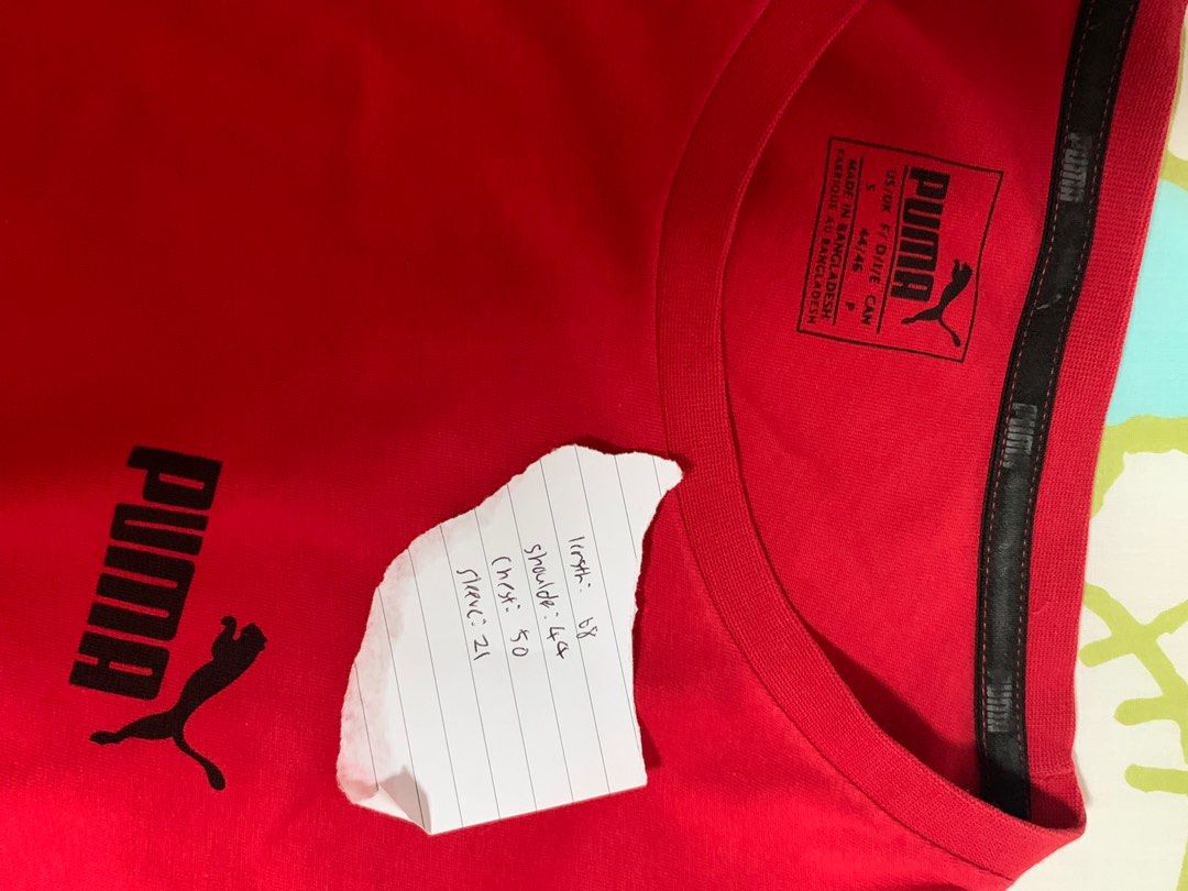 Red puma shirt cheap