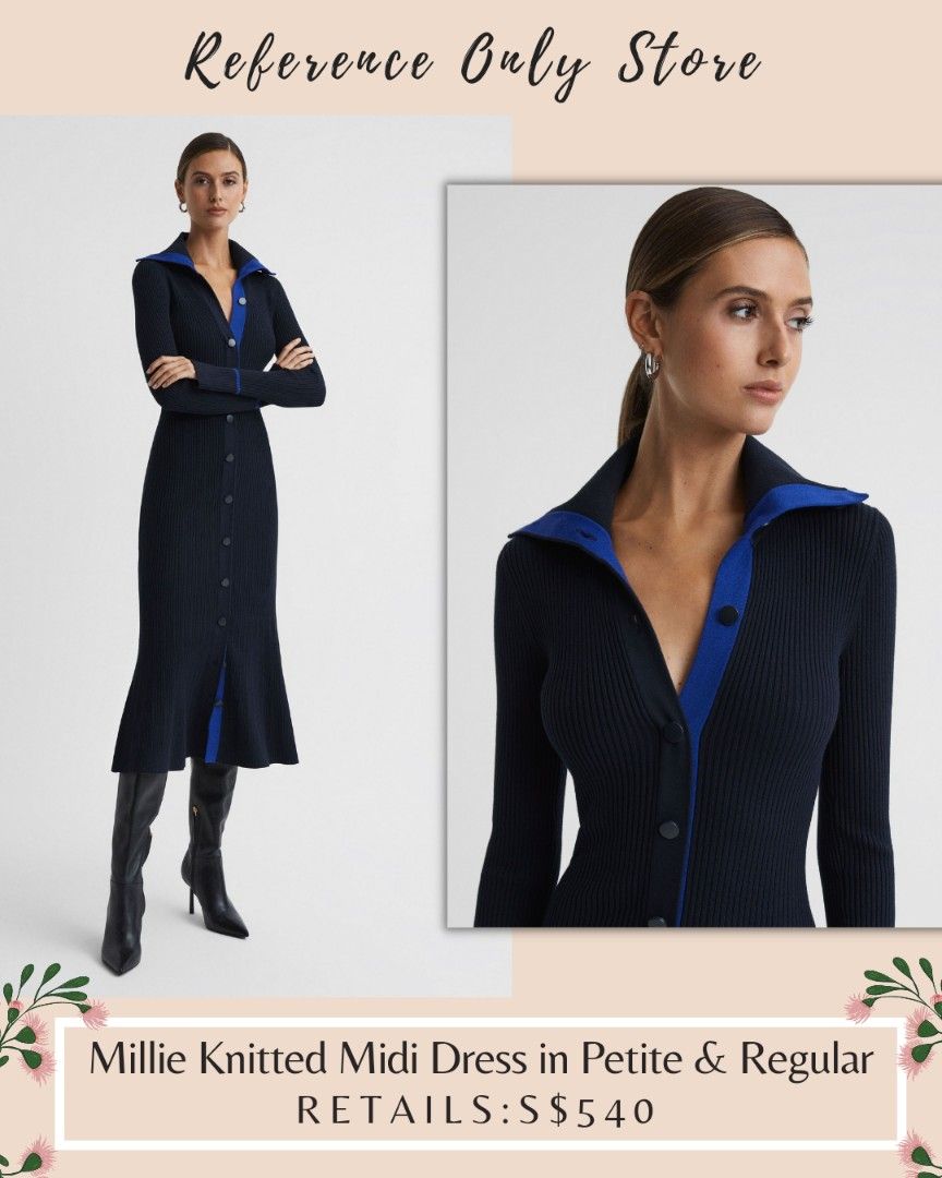 Reiss Millie Knitted Dress in Regular Petite Women s Fashion Dresses Sets Dresses on Carousell