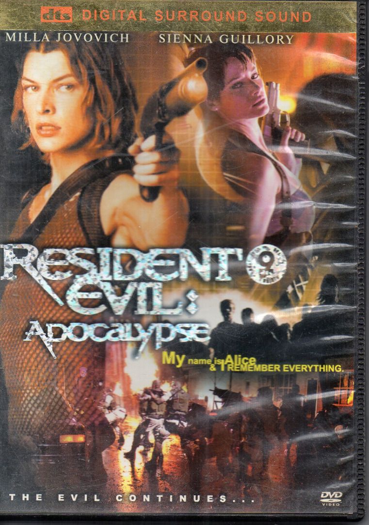 Resident Evil: Apocalypse ***original dvd*** (Category: CDs & DVDs) located in Pasig City. Submitted by armcjay (Listing ID 1259099361, Image 1). Description: This is a pre-owned, authentic item, from my own DVD collection. The disk may contain minor scratches, marks or dirt, and is playable with Region Code 1 or Multi-Region DVD players and computers. I don't sell defective item here. No return / no exchange..