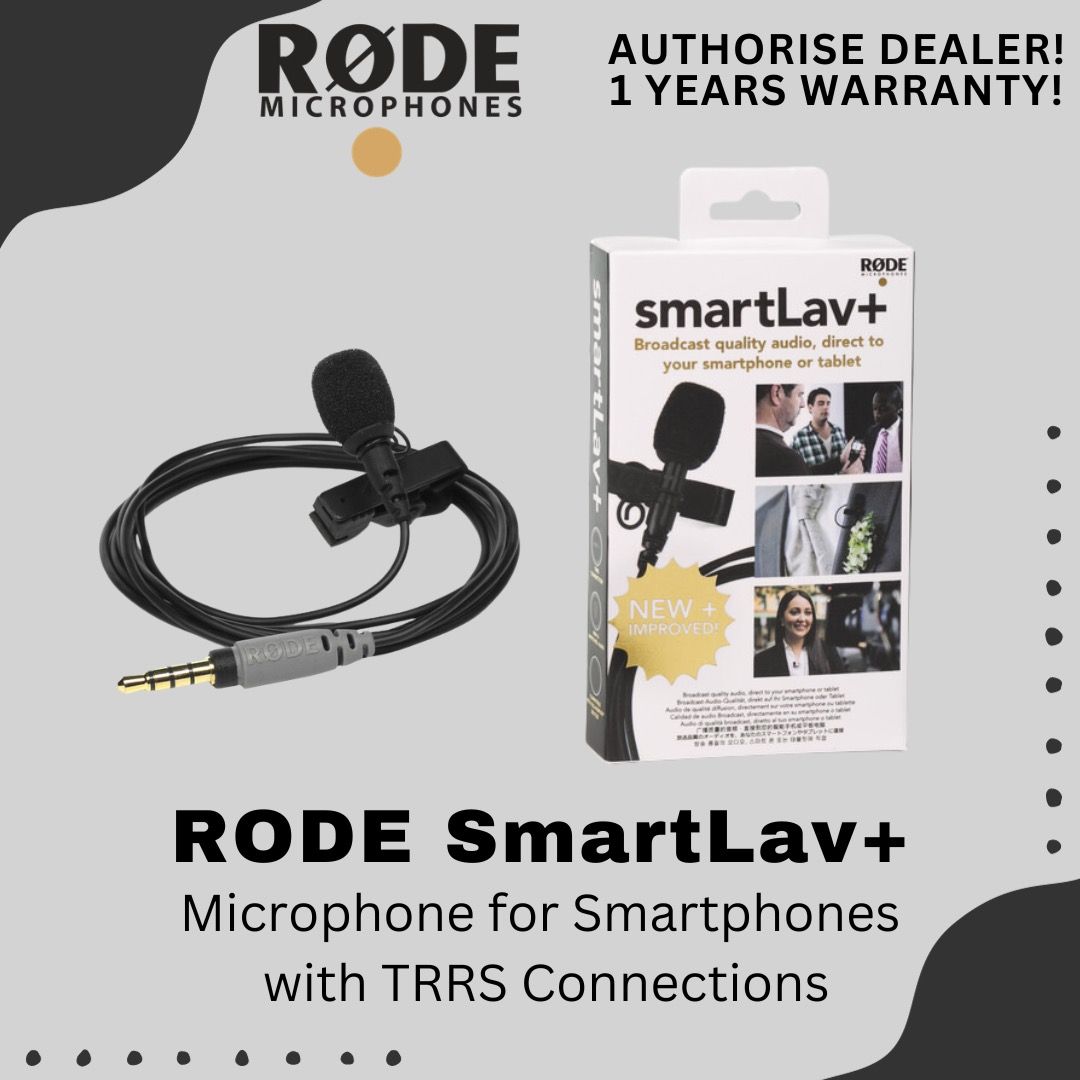 RODE smartLav+ Lavalier Microphone for Smartphones