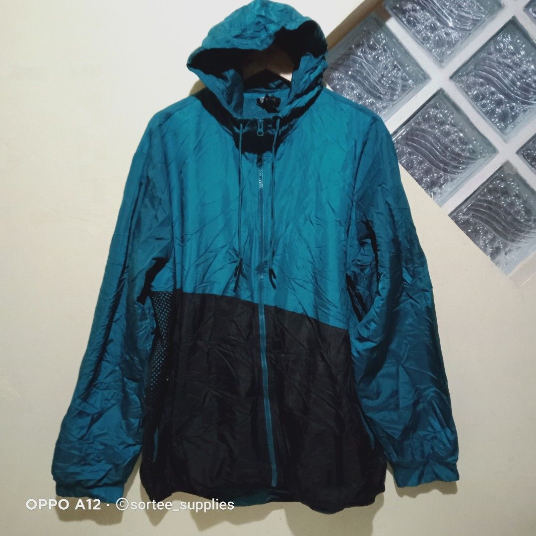RUSSELL ATHLETIC TWO TONE WINDBREAKER LIGHT ZIPPER JACKET HOODIE