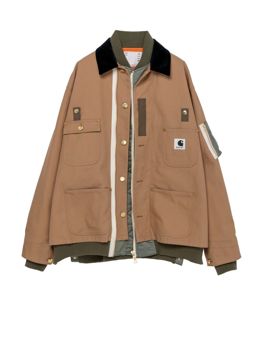 Sacai x Carhartt WIP Canvas x MA-1 Jacket Michigan size 1, 男裝 