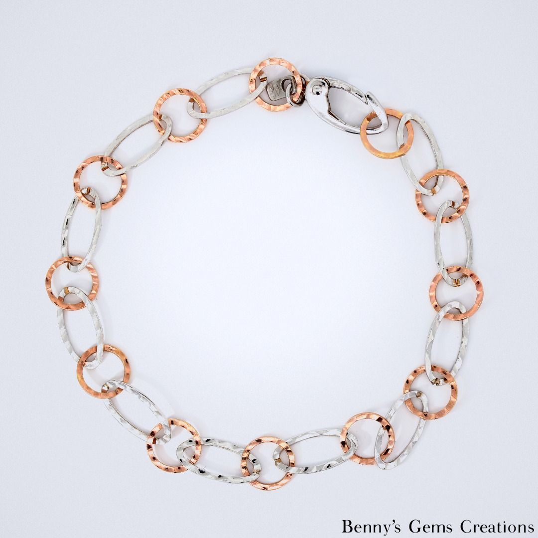 Sale 18K Rose Gold White Gold Bracelet