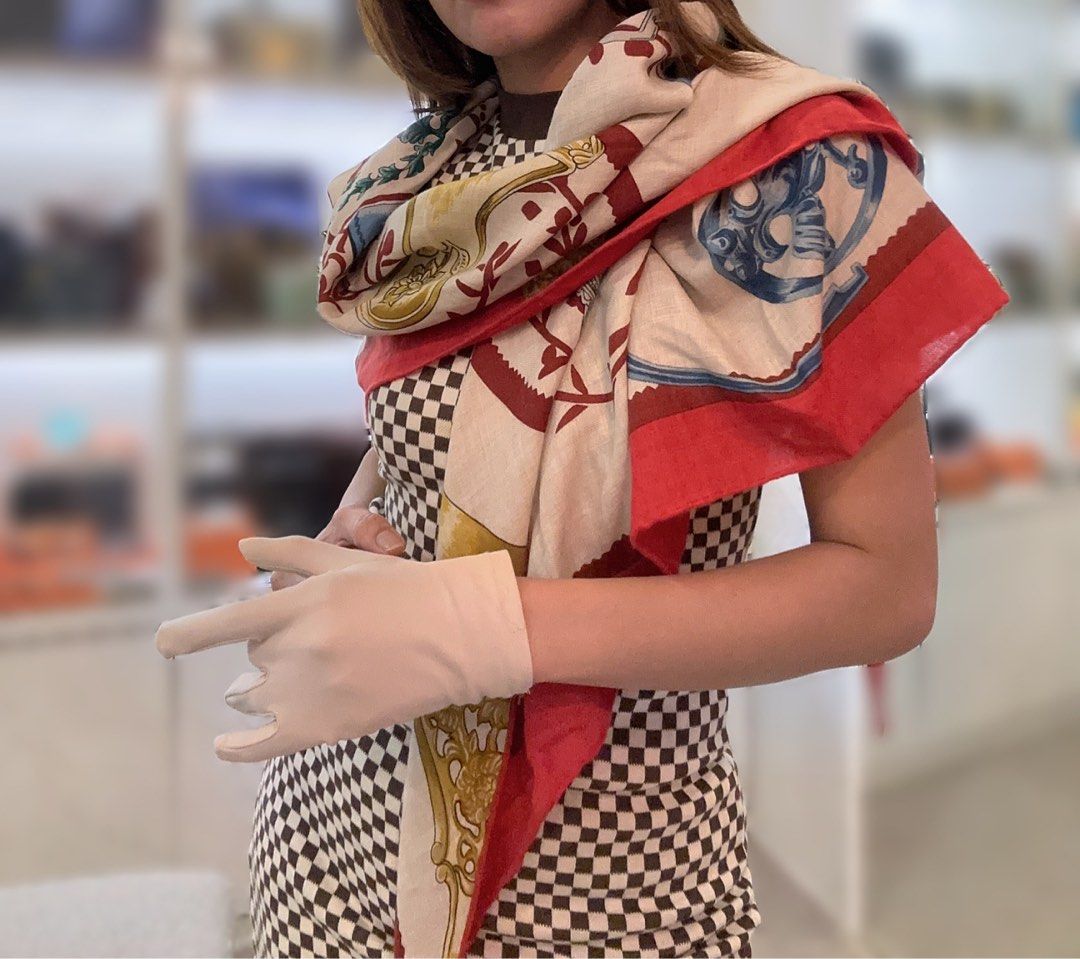 Sale H Triangle Cashmere Scarf Women s Fashion Bottoms Other