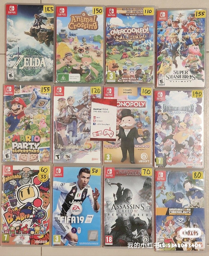 Second hand switch games, Video Gaming, Video Games, Nintendo on Carousell