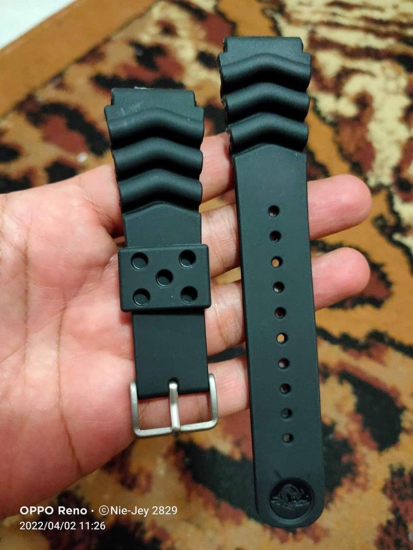 Seiko rubber new arrivals strap 22mm