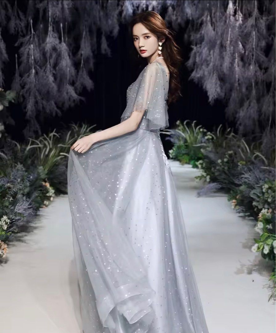 White silver evening discount gowns