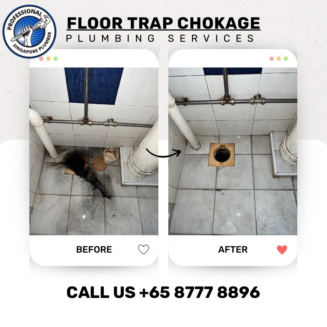 Singapore Plumber / Floor Trap Chokage / Clear Choke / Toilet Repair