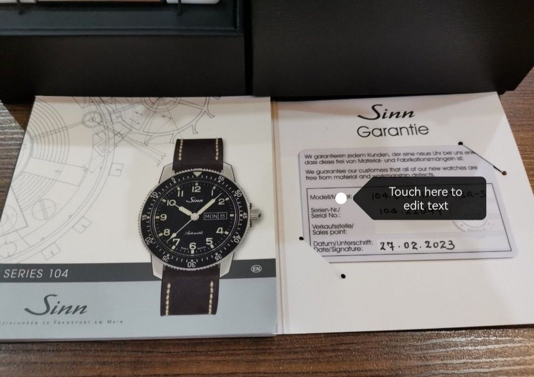 Sinn st104 online