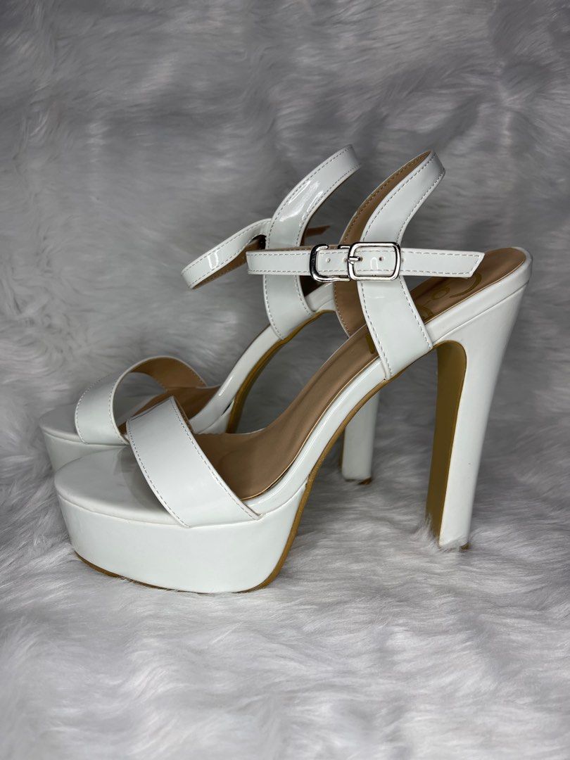 So fab raelyn white platform heels, Women's Fashion, Footwear, Heels on ...