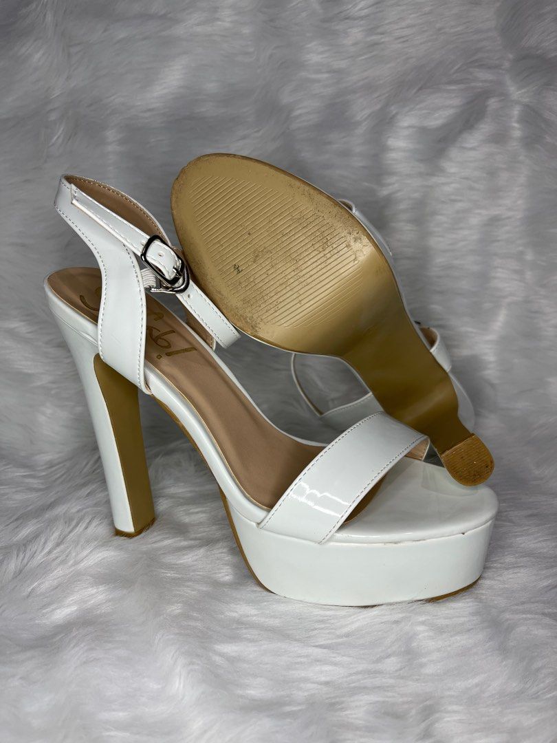 So fab raelyn white platform heels, Women's Fashion, Footwear, Heels on ...