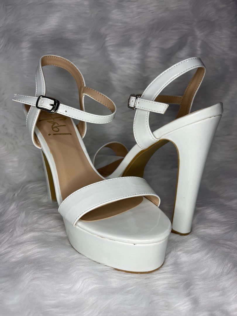 So fab raelyn white platform heels, Women's Fashion, Footwear, Heels on ...