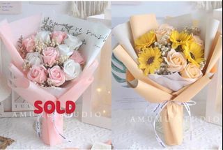 Soap & Artificial Graduation Bouquet Flower Balloon Birthday Gift Ideas Home Decoration Housewarming Farewell Newborn Congratulations Get Well Soon Anniversary Wedding Gift Hamper Gift Basket Preserved Graduation Bear Graduation Gown