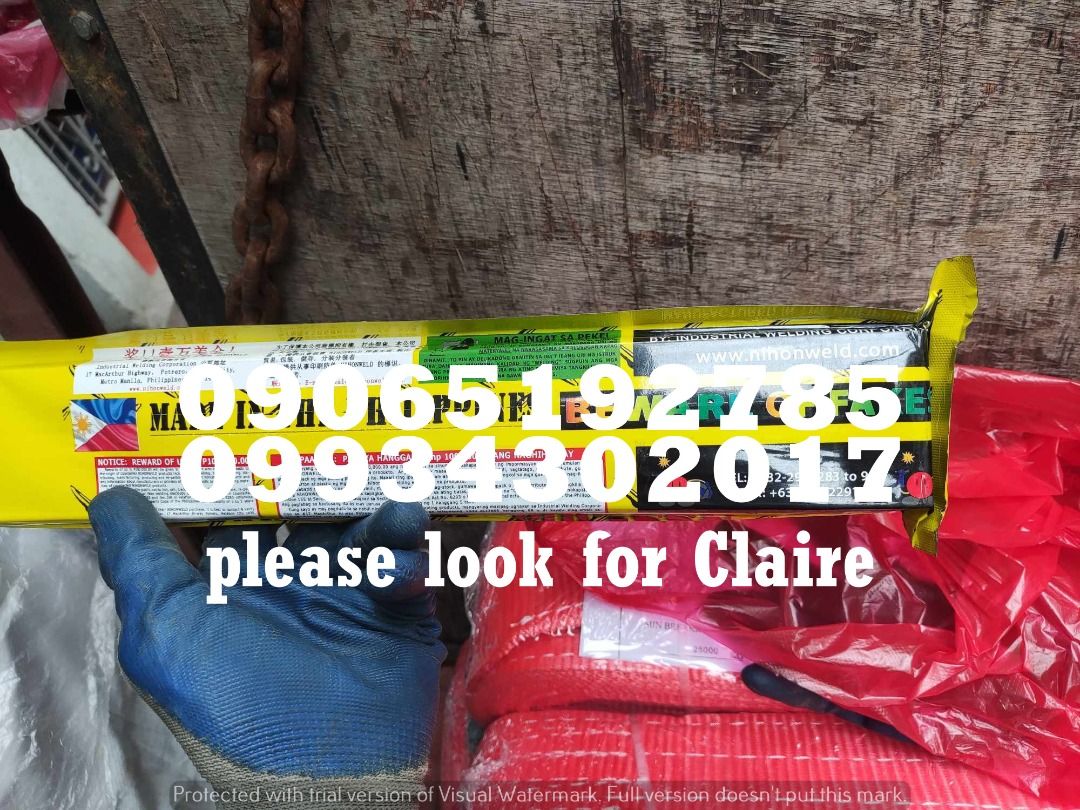 Stainless welding rod (Category: Construction Tools & Equipment) located in Makati City. Submitted by claire_joy (Listing ID 1259098415, Image 2). Description: ‼️For more Details please look for Claire‼️ CONTACT DETAILS: 📌 0-9-9-3-4-3-0-2-0-1-7 📌0-9-0-6-5-1-9-2-7-8-5 🧭LOCATION: 📍Manila Mayhaligue St. Abad Santos Manila 📍Cavite Centennial Rd Kawit Cavite.