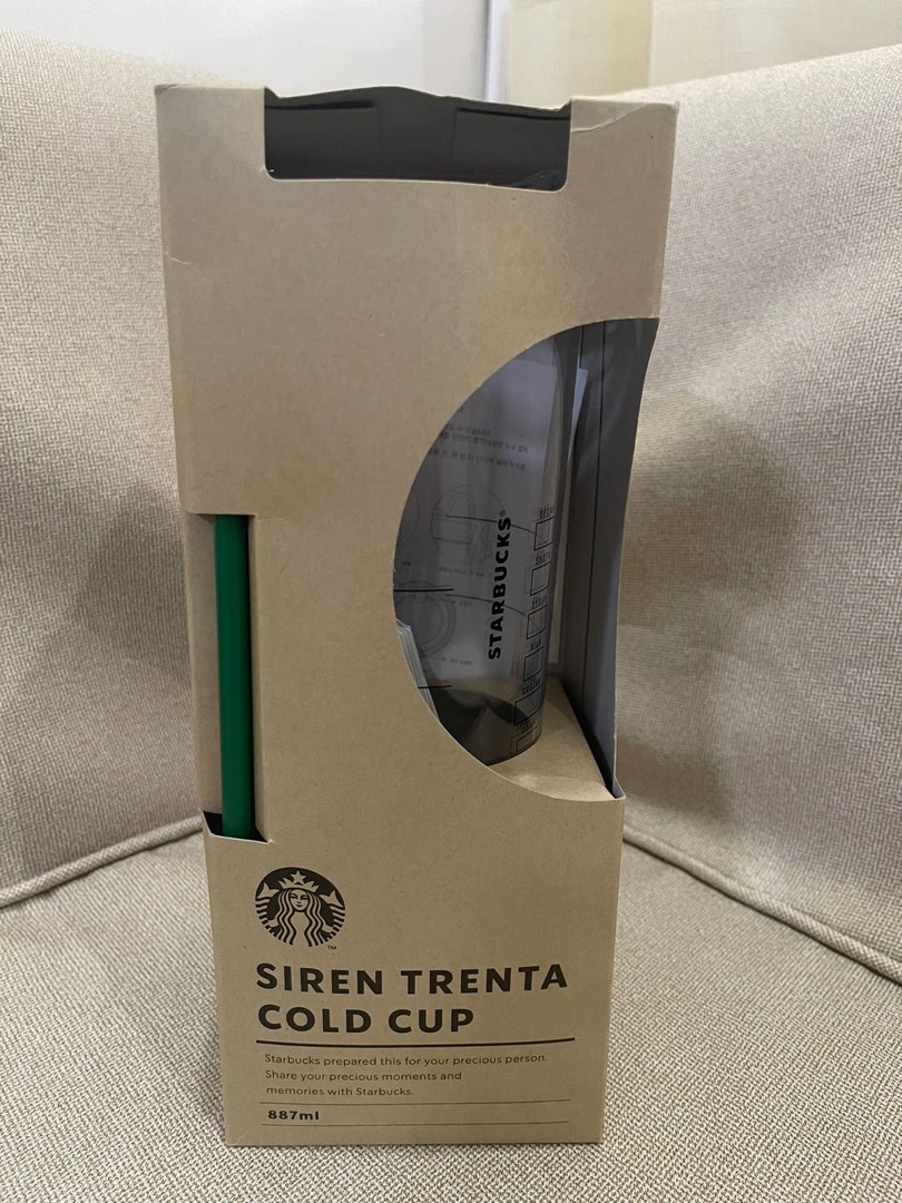 Starbucks Korea Siren Trenta Cold Cup 887ml with Free Decorative