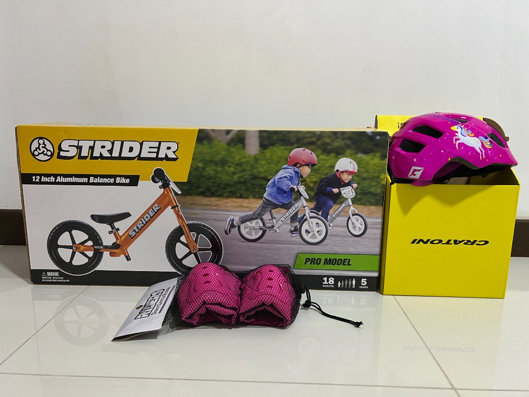 STRIDER 12 Pro Models (Helmet and Safety Pad), Sports Equipment