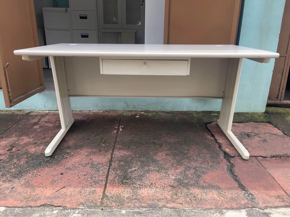 Super Sale Long Office Computer Table Steel, Furniture & Home Living ...