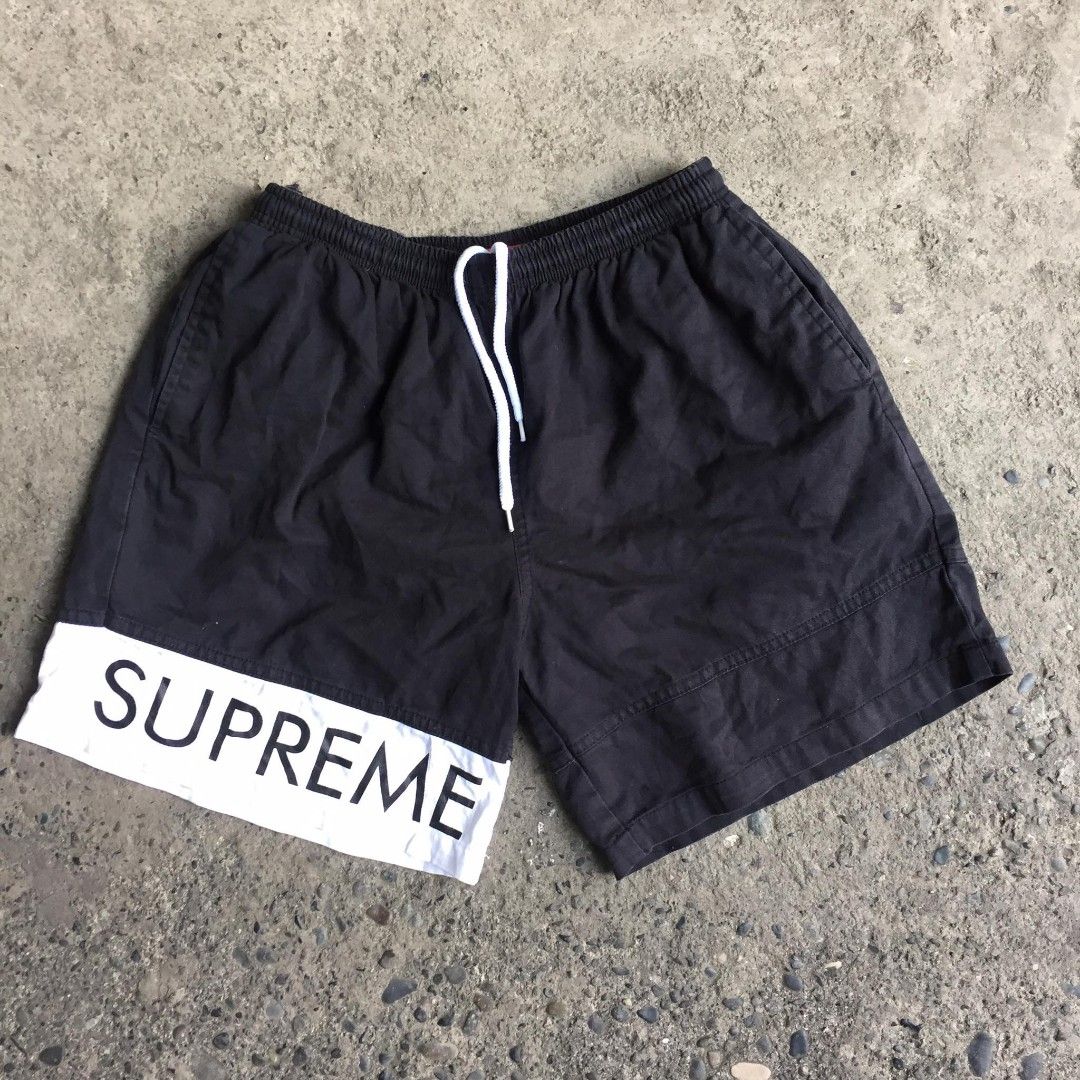 Supreme banner shorts sale