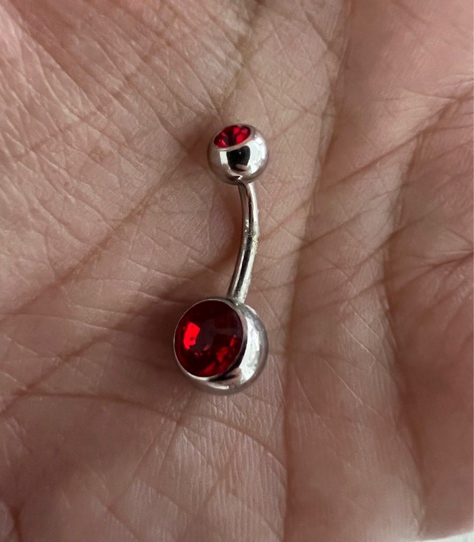 Ruby belly ring hotsell