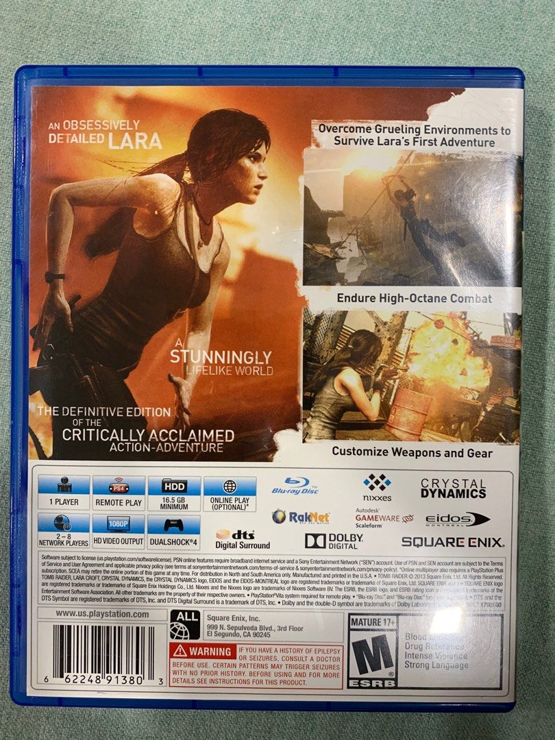 Tomb Raider Definitive Edition PS4 game, Video Gaming, Video Games, PlayStation on Carousell