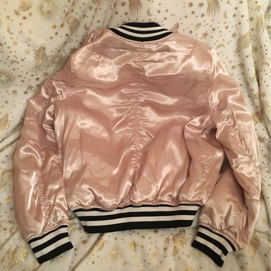 Topshop pink cheap bomber jacket