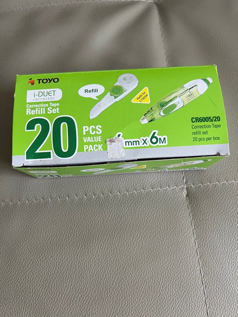 TOYO IDUET CR6005/20 Correction tape Refill Set, Hobbies & Toys