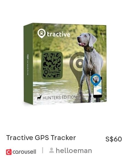 Tractive gps pet online tracker hunters edition