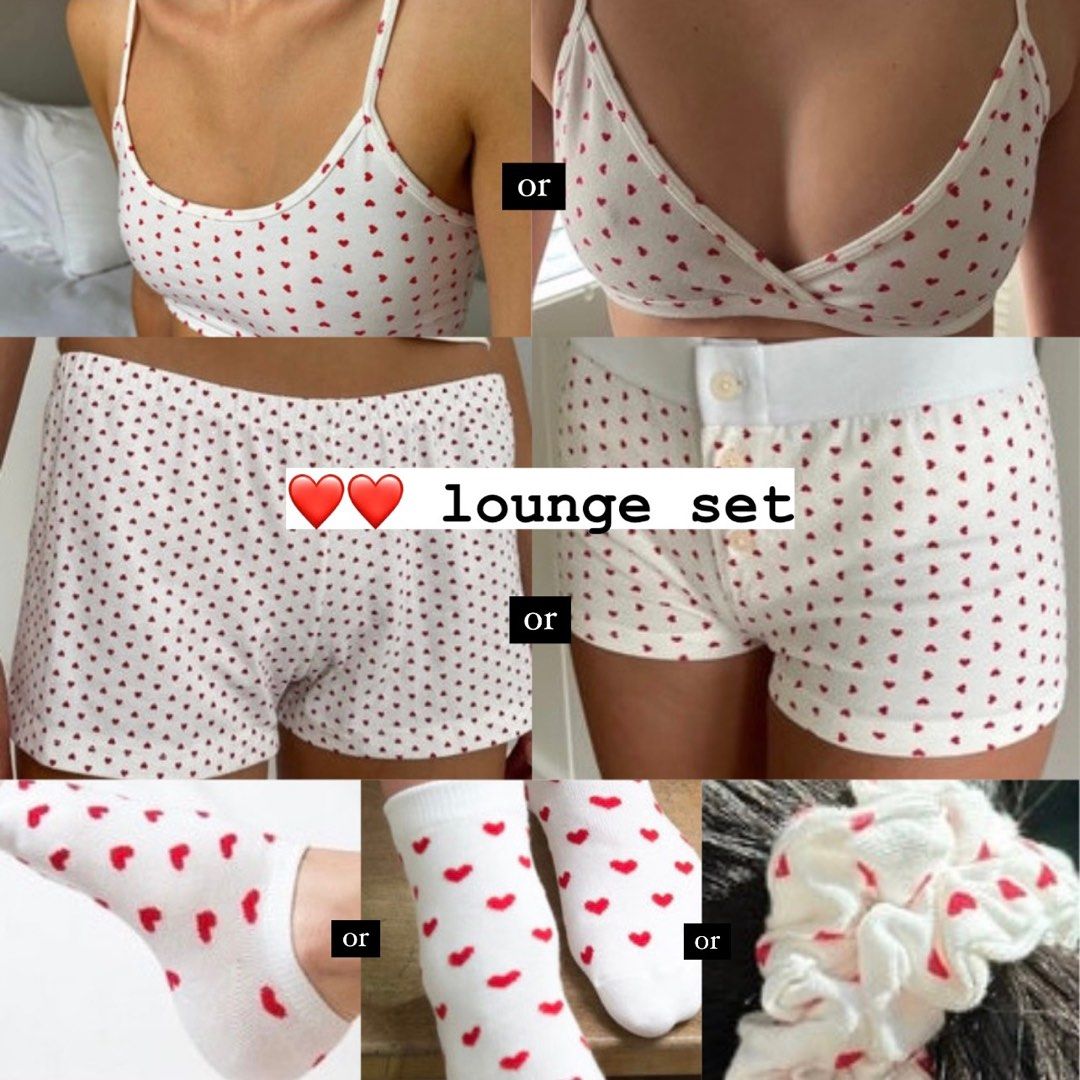 Ultimate Red Heart Set Brandy Melville, Women's Fashion, Dresses & Sets,  Sets or Coordinates on Carousell