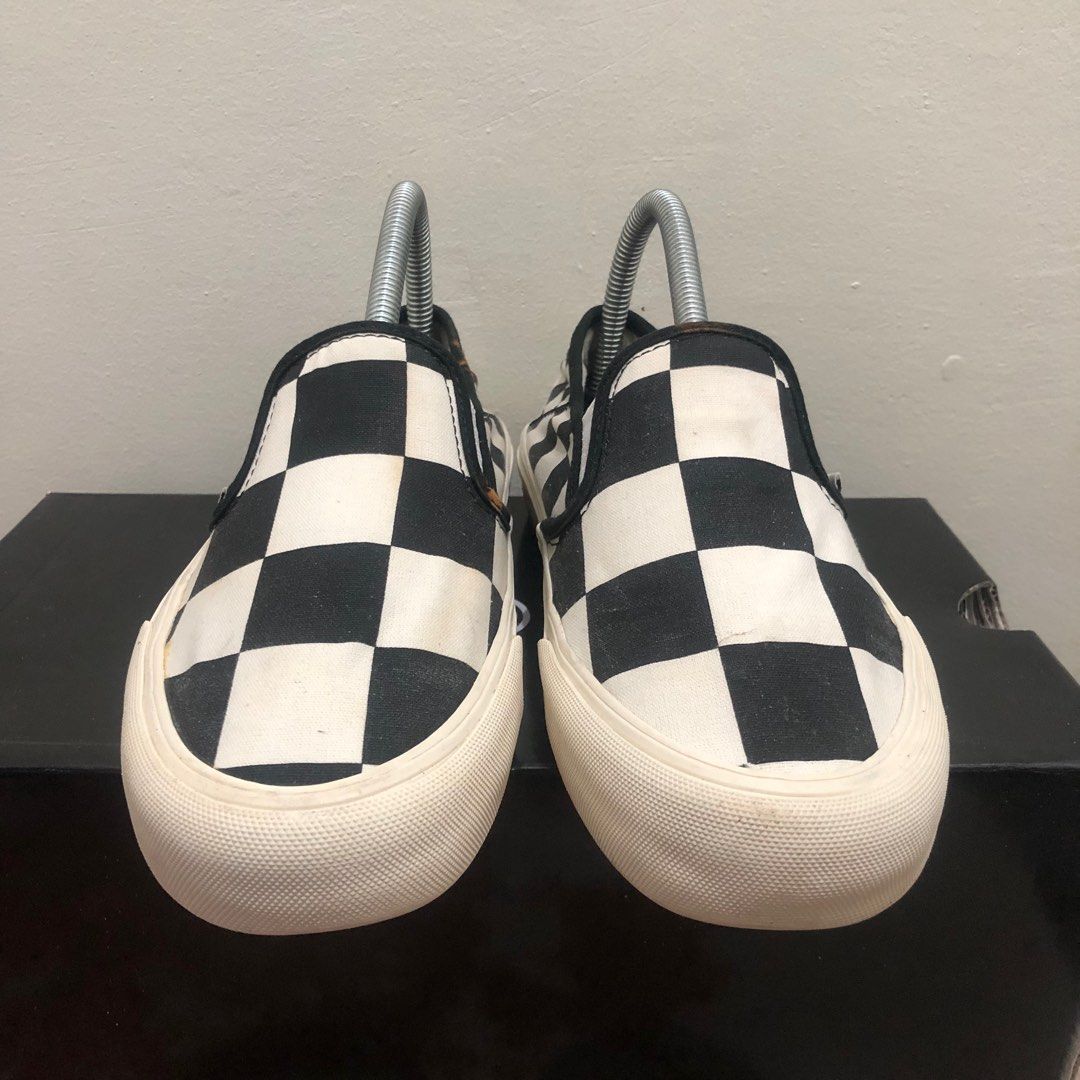 Mega check deals slip on vans