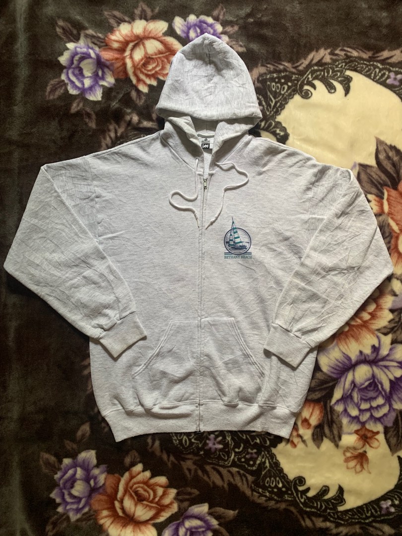 Vintage 1990s Bethany Beach Zip Up Hoodie, Men's Fashion, Tops & Sets