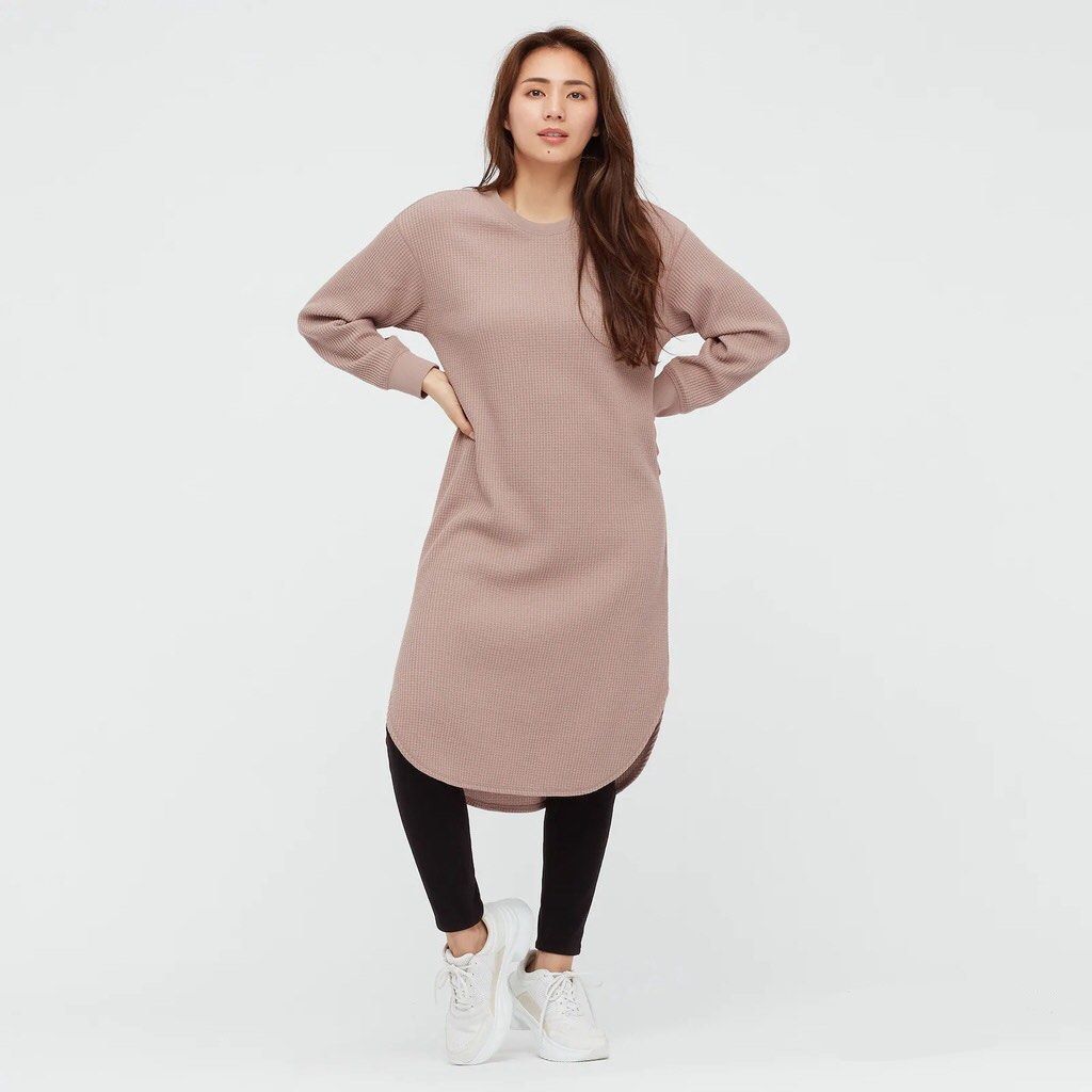 Waffle dress uniqlo top