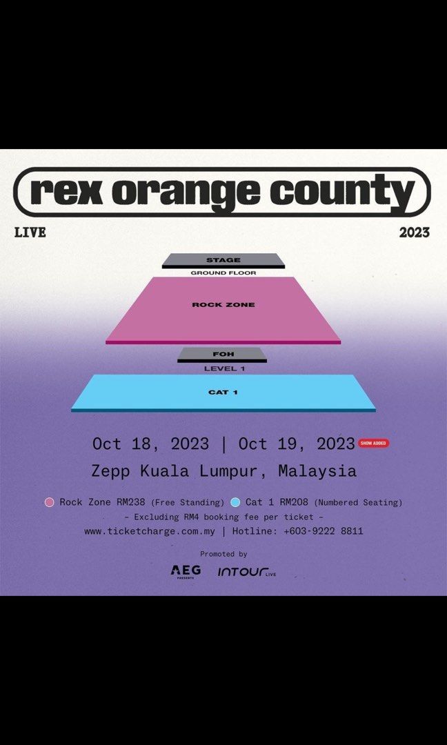 WTS REX ORANGE COUNTY KL, Tickets & Vouchers, Event Tickets on Carousell