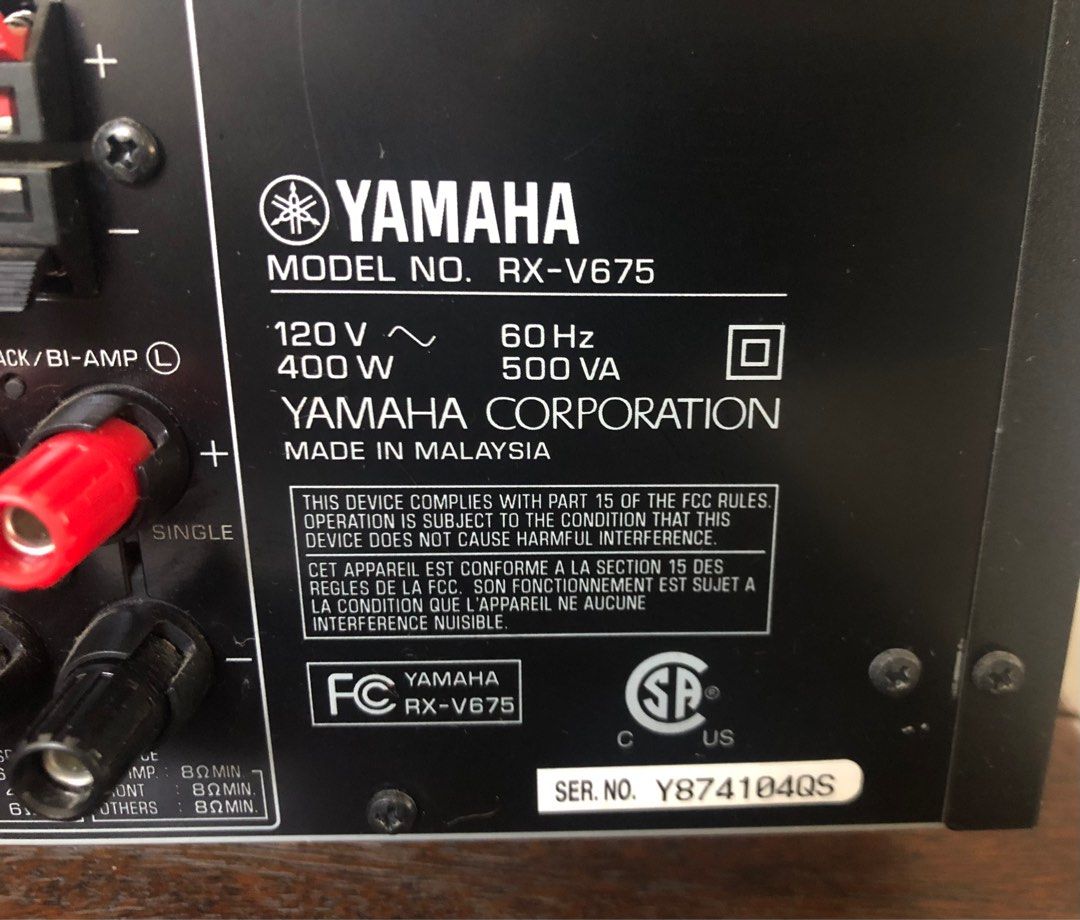 Yamaha Amplifier RX-V675 (Category: Soundbars, Speakers & Amplifiers) located in Taguig. Submitted by ollierr (Listing ID 1259170147, Image 2). Description: 110v / seldom used just stored No issues / in good working condition With remote control.