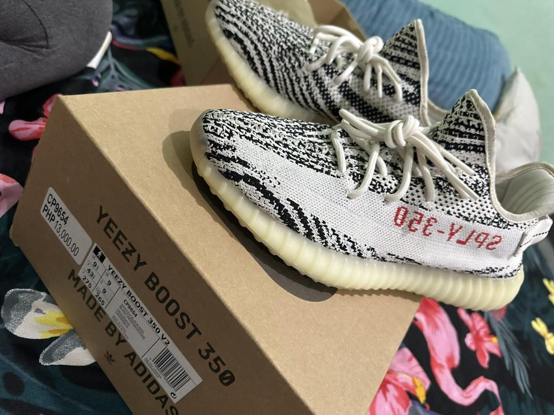 Yeezy zebra size sales 9.5